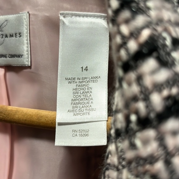 Emma James Pink and Black Tweed Blazer - Picture 3 of 5
